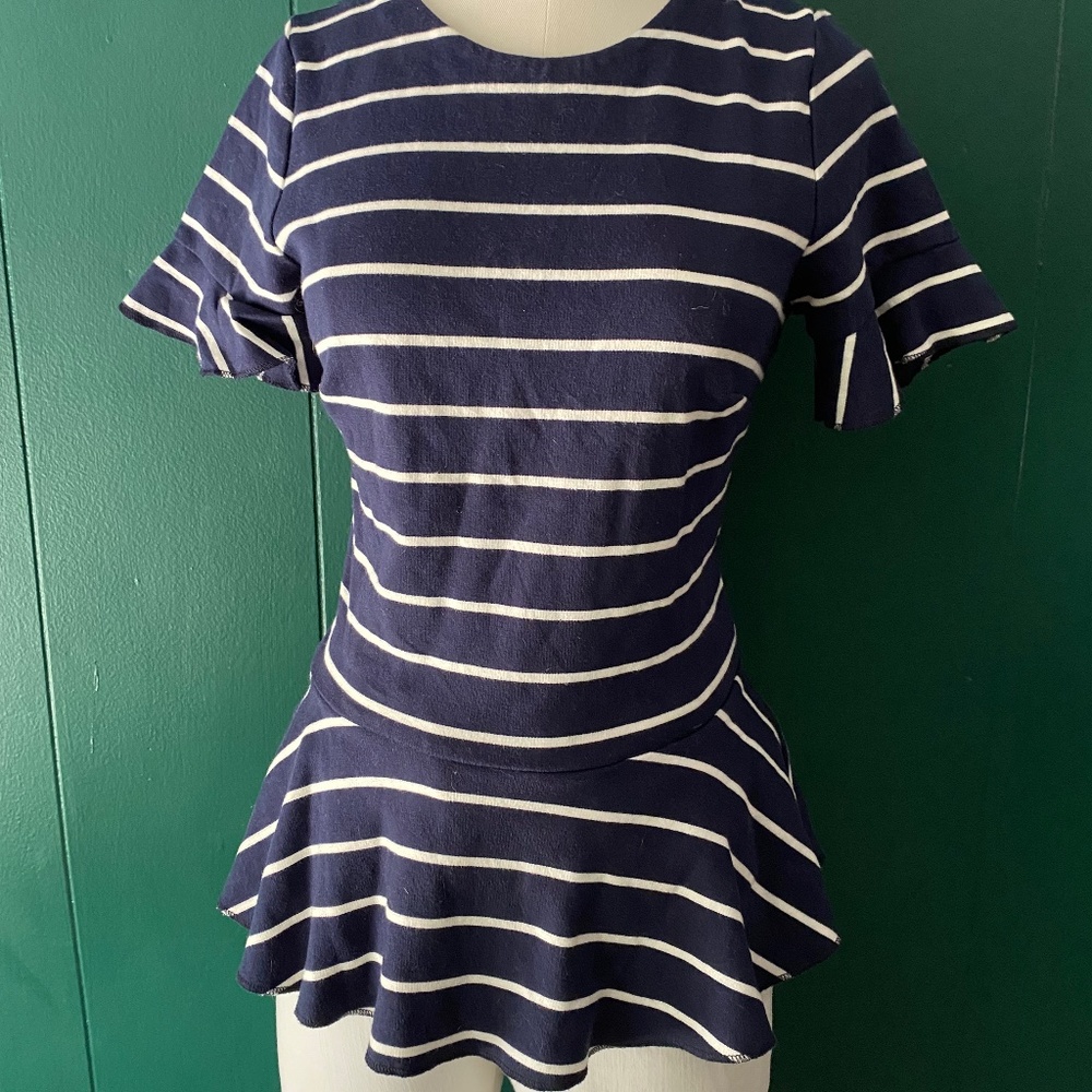 J.Crew ponte knit peplum top